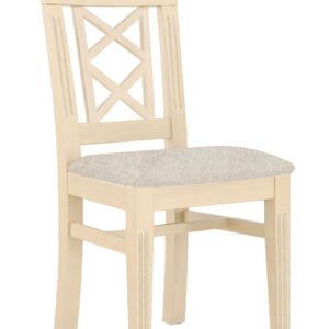 Esszimmer-Stuhl mit Festpolsterkissen Chalet Pinie massiv Pinie lipizano mit Sitzkissen beige - sublim 02