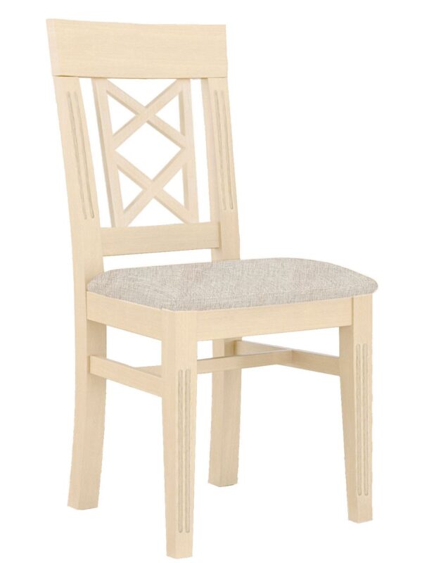 Esszimmer-Stuhl mit Festpolsterkissen Chalet Pinie massiv Pinie lipizano mit Sitzkissen beige - sublim 02