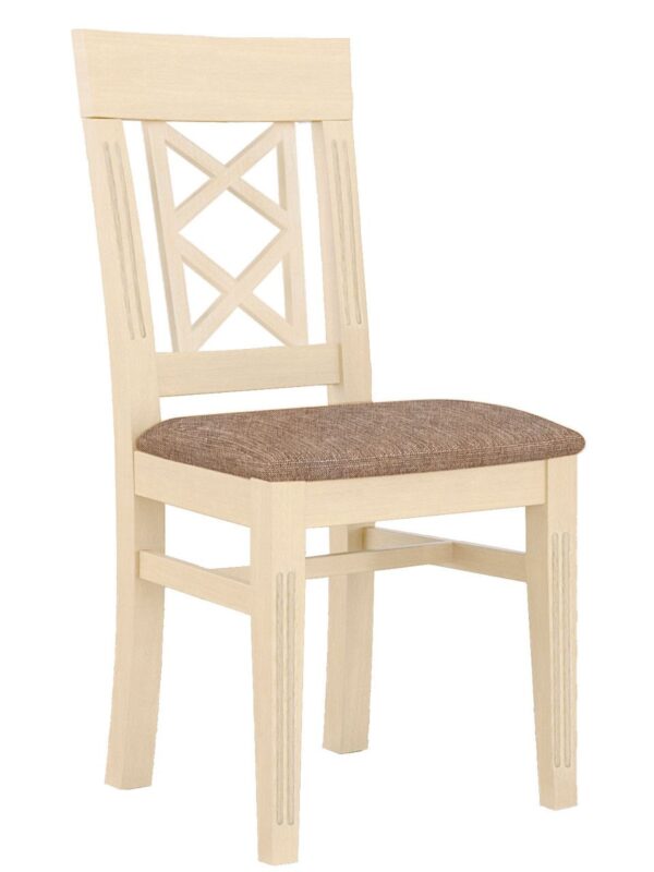 Esszimmer-Stuhl mit Festpolsterkissen Chalet Pinie massiv Pinie lipizano mit Sitzkissen hellbraun - sublim 11