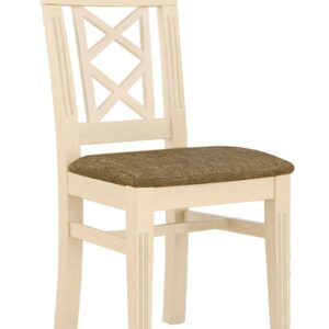 Esszimmer-Stuhl mit Festpolsterkissen Chalet Pinie massiv Pinie lipizano mit Sitzkissen olivgrün - sublim 39