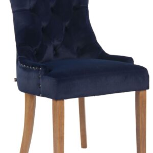 Esszimmerstuhl Aberdeen Samt antik-hell blau