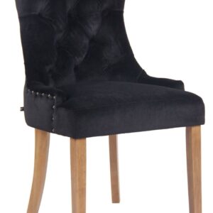 Esszimmerstuhl Aberdeen Samt antik-hell schwarz