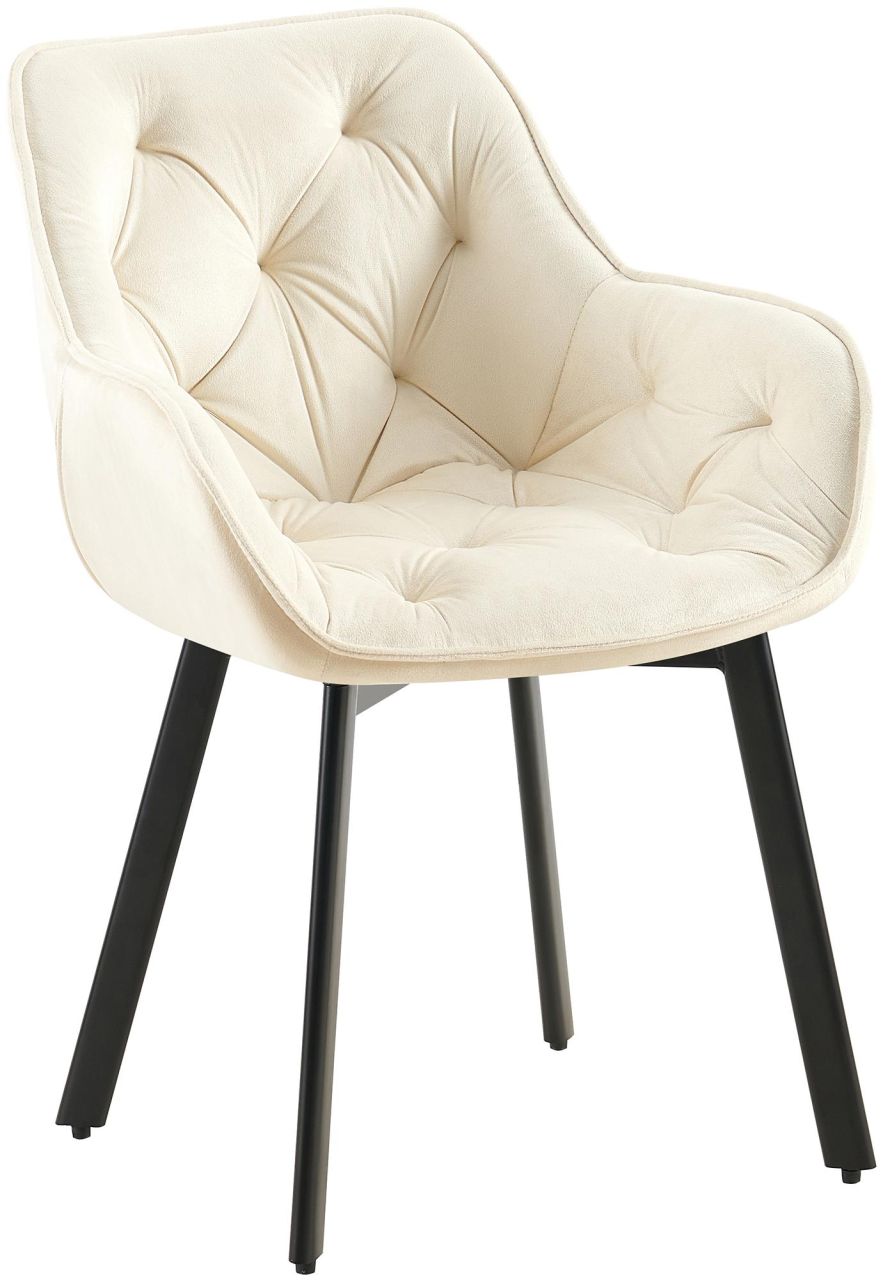 Esszimmerstuhl Antigo Samt creme 1 Esszimmerstuhl Antigo Samt creme