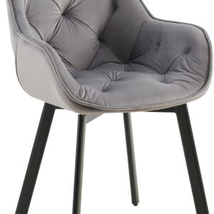 Esszimmerstuhl Antigo Samt dunkelgrau