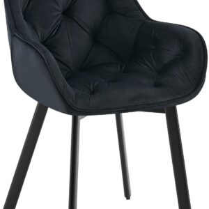 Esszimmerstuhl Antigo Samt schwarz