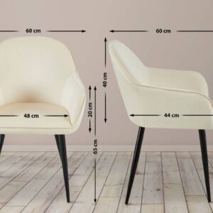 Esszimmerstuhl Boise Samt creme