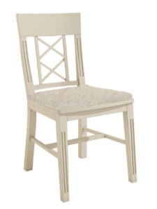 Esszimmerstuhl Chalet mit Holzsitz 2 Kreuzen an der Lehne und losem Sitzkissen Pinie massiv Pinie lipizano mit Sitzkissen beige sublim 02