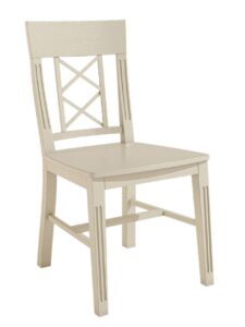 Esszimmerstuhl Chalet mit Holzsitz 2 Kreuzen an der Lehne und losem Sitzkissen Pinie massiv Pinie lipizano ohne Sitzkissen