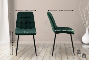 Esszimmerstuhl Gifford Samt gruen