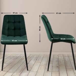 Esszimmerstuhl Gifford Samt grün