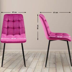 Esszimmerstuhl Gifford Samt lila