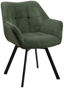 Esszimmerstuhl Jordi Cord gruen
