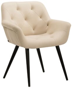 Esszimmerstuhl Langford Kunstleder creme