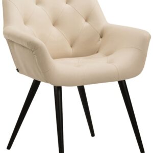 Esszimmerstuhl Langford Kunstleder creme