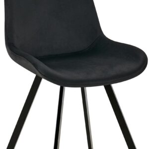 Esszimmerstuhl Lewes Samt schwarz