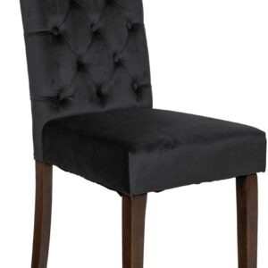 Esszimmerstuhl Lisburn Samt schwarz