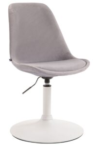 Esszimmerstuhl Maverick Samt weiss grau