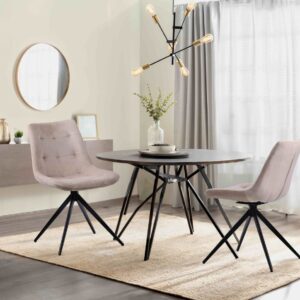 Esszimmerstuhl Merna Samt creme