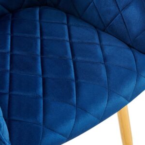 Esszimmerstuhl Monett Samt G dunkelblau