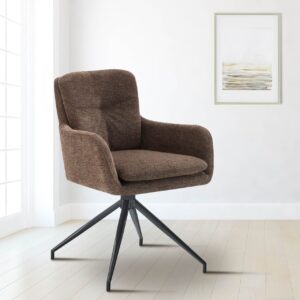 Esszimmerstuhl Pickett Stoff braun