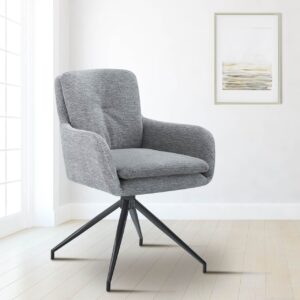 Esszimmerstuhl Pickett Stoff grau