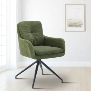 Esszimmerstuhl Pickett Stoff grün