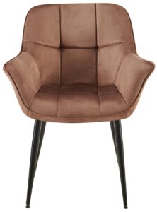 Esszimmerstuhl Roseville Samt braun