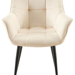 Esszimmerstuhl Roseville Samt creme