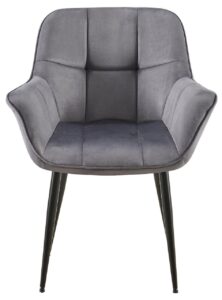 Esszimmerstuhl Roseville Samt dunkelgrau