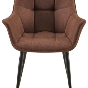 Esszimmerstuhl Roseville Stoff braun