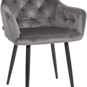 Esszimmerstuhl Stanley Samt dunkelgrau