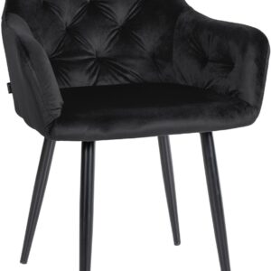 Esszimmerstuhl Stanley Samt schwarz