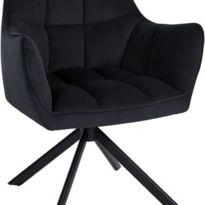 Esszimmerstuhl Swing Samt schwarz schwarz