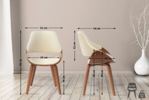 Esszimmerstuhl Vangale Kunstleder walnusscreme