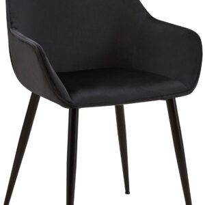 Esszimmerstuhl Vessa Samt schwarz