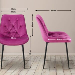 Esszimmerstuhl Wallace Samt lila