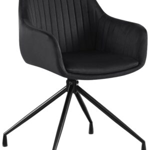 Esszimmerstuhl Welby Samt schwarz