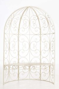 Halbpavillon Rosie mit Sitzbank antik creme