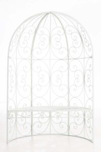 Halbpavillon Rosie mit Sitzbank weiss