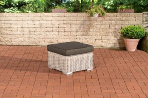 Hocker Bilbao Madeira Anthrazit perlweiss