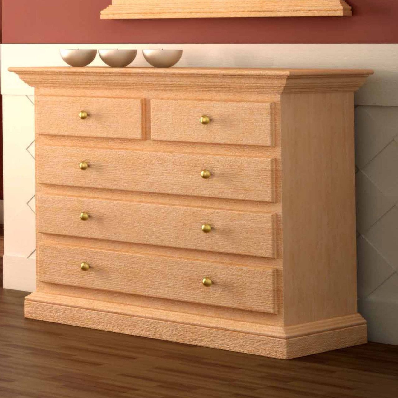 Kommode Sideboard Duett B 101 H 88 cm 5 Schubladen Pinie massiv Pinie karamell 1 Kommode Sideboard Duett B 101 H 88 cm 5 Schubladen Pinie massiv Pinie karamell