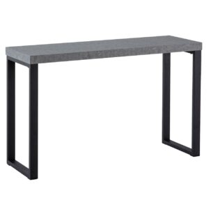 Konsolentisch Beton-Optik / Schwarz 120x40x76 cm Design Anrichte Flur