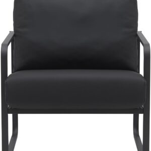 Lounger Manea Kunstleder schwarz