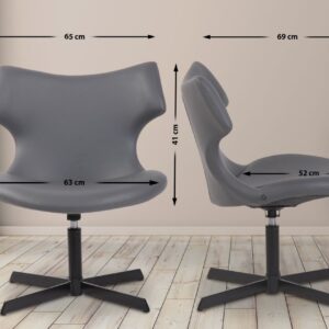 Lounger Welland Kunstleder grau