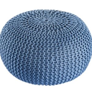 Pouf outdoor ø55cm Sitzpouf Terrasse Pool Garten blau - mallard blue