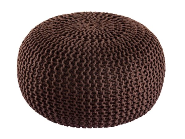 Pouf outdoor ø55cm Sitzpouf Terrasse Pool Garten braun - mocca