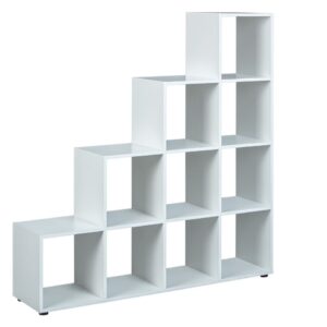 Raumteiler Caboto 10 Fächer Weiß Bücherregal