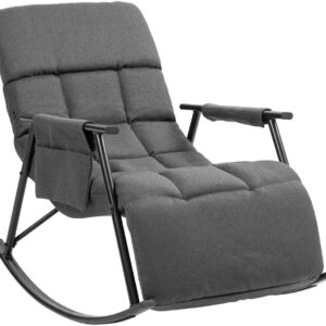 Schaukelstuhl Cathy Stoff dunkelgrau