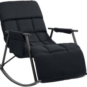 Schaukelstuhl Cathy Stoff schwarz