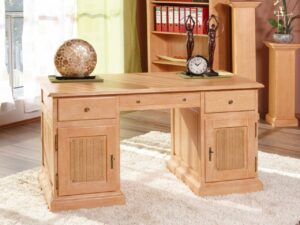 Schreibtisch Computertisch Buerotisch Duett Pinie massiv Pinie karamell